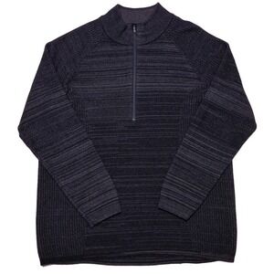 UNDER ARMOUR Threadborne Zip Sweater 1326452 Wool Blend Charcoal Black XXL 2XL